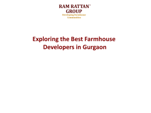 Farmhouse Developers Gurgaon: Ram Rattan - Luxury Living