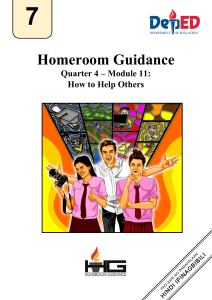 Homeroom Guidance Module: How to Help Others