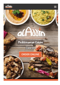 Aladdin Mediterranean Cuisine - Menu, Catering, Order Online