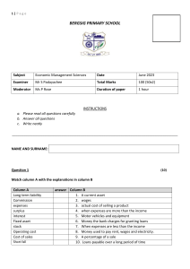 Economic Management Sciences Exam Paper