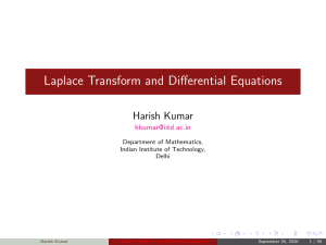 Laplace Transforms & Differential Equations Presentation