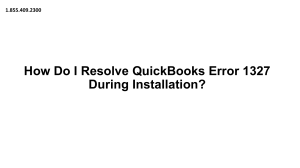 Simple Learn To Fix QuickBooks Error 1327
