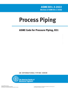 ASME B31.3 Process Piping 2022