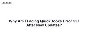 Simple Fix For QuickBooks Error 557