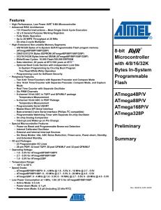 ATmega Microcontroller Datasheet: 8-bit AVR Specs