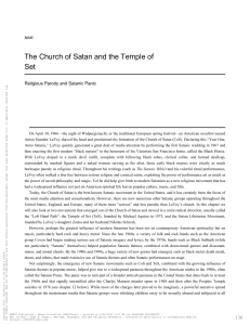 The Church of Satan and the Temple of Set