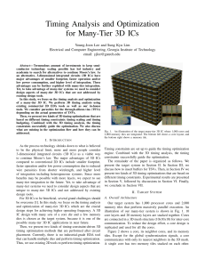 [TECHCON 2010]Timing Analysis and Optimization for Many-Tier 3D ICs