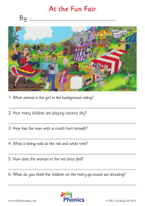 Reading Comprehension Worksheet - At the Fun Fair