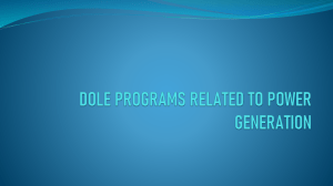 DOLE Power Generation Programs: Flowcharts & Requirements