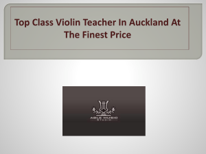 Top Class Violin Teacher In Auckland At The Finest Price