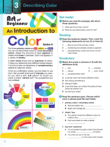 Introduction to Color Theory: Primary, Secondary, Complementary Colors