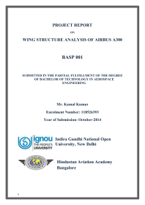 WING STRUCTURE AND FLOW ANALYSIS OF AIRB