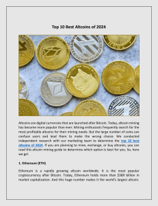 Top 10 Best Altcoins of 2024