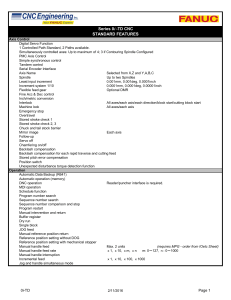 Fanuc 0i-TD Standard Features and Options