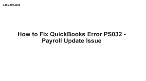 Simple Fix For QuickBooks Error PS032