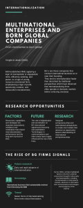 Multinational Enterprices and Born Global Companies