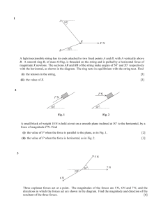 Mechanics Exam Paper: Forces, Equilibrium, Resultants