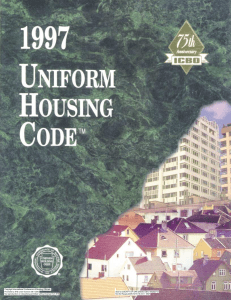 Uniform Housing Code Historical ICBO