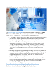 Chemical Testing Services Industry Size, Share, Demand & Growth by 2033