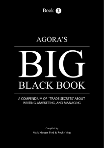 Agora's Big Black Book: Escrita, Marketing e Gestão