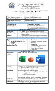 Empowerment Tech Lesson Plan: Word Processor & Mail Merge