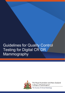 Digital Mammography Quality Control Guidelines