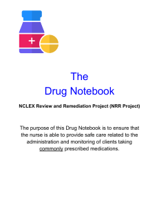 Drug Notebook: NCLEX Review & Remediation