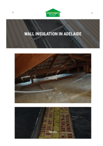 Wall Insulation Adelaide