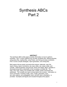 Synthesis ABCs Part 2: Compile Strategies & Reporting