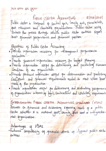 Public Sector Accounting Lecture Notes
