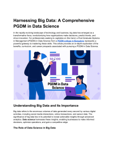 Harnessing Big Data  A Comprehensive PGDM in Data Science