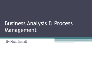 Business Analysis & Process Management