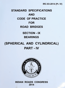 Road Bridge Bearings Standard Specifications & Code of Practice