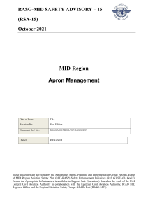 Apron Management Safety Advisory