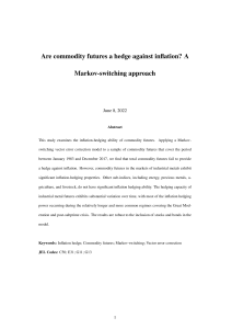 Commodity Futures as Inflation Hedge: A Markov-Switching Approach