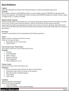 Basic Accounting Definitions