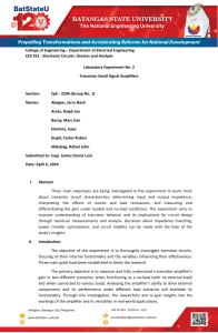 Group 1 - Laboratory Experiment No. 2