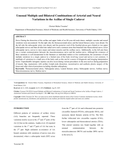 Axillary Arterial & Neural Variations: A Case Report