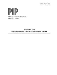 Instrumentation Electrical Installation Details