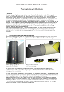 Thermoplastic Cylindrical Tanks Report