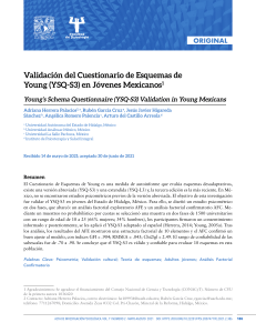 Validación YSQ-S3 en Jóvenes Mexicanos