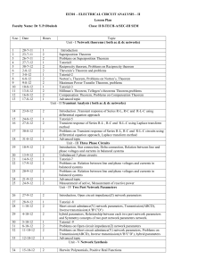 Electrical Circuit Analysis Lesson Plan