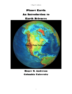 Plate Tectonics: An Introduction to Earth Sciences