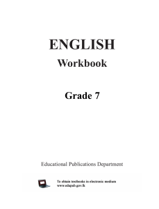 Grade 7 English Workbook