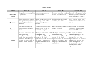 Scrapbook Grading Rubric: History of Internet Project