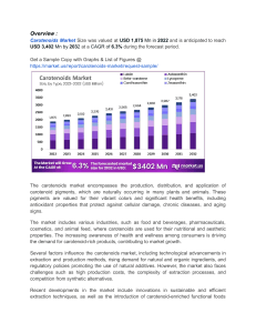 Growing Popularity of Plant-Based Diets Fuels Carotenoids Market Expansion