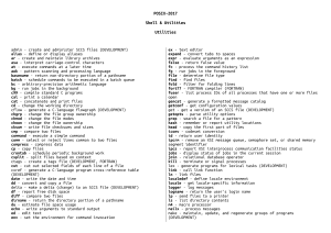 POSIX-2017 Shell Utilities Reference