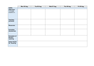 Weekly Lesson plan template 2024-25