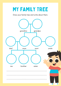 Family Tree Worksheet for Kids