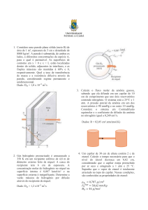 Exercícios de Transferência de Massa